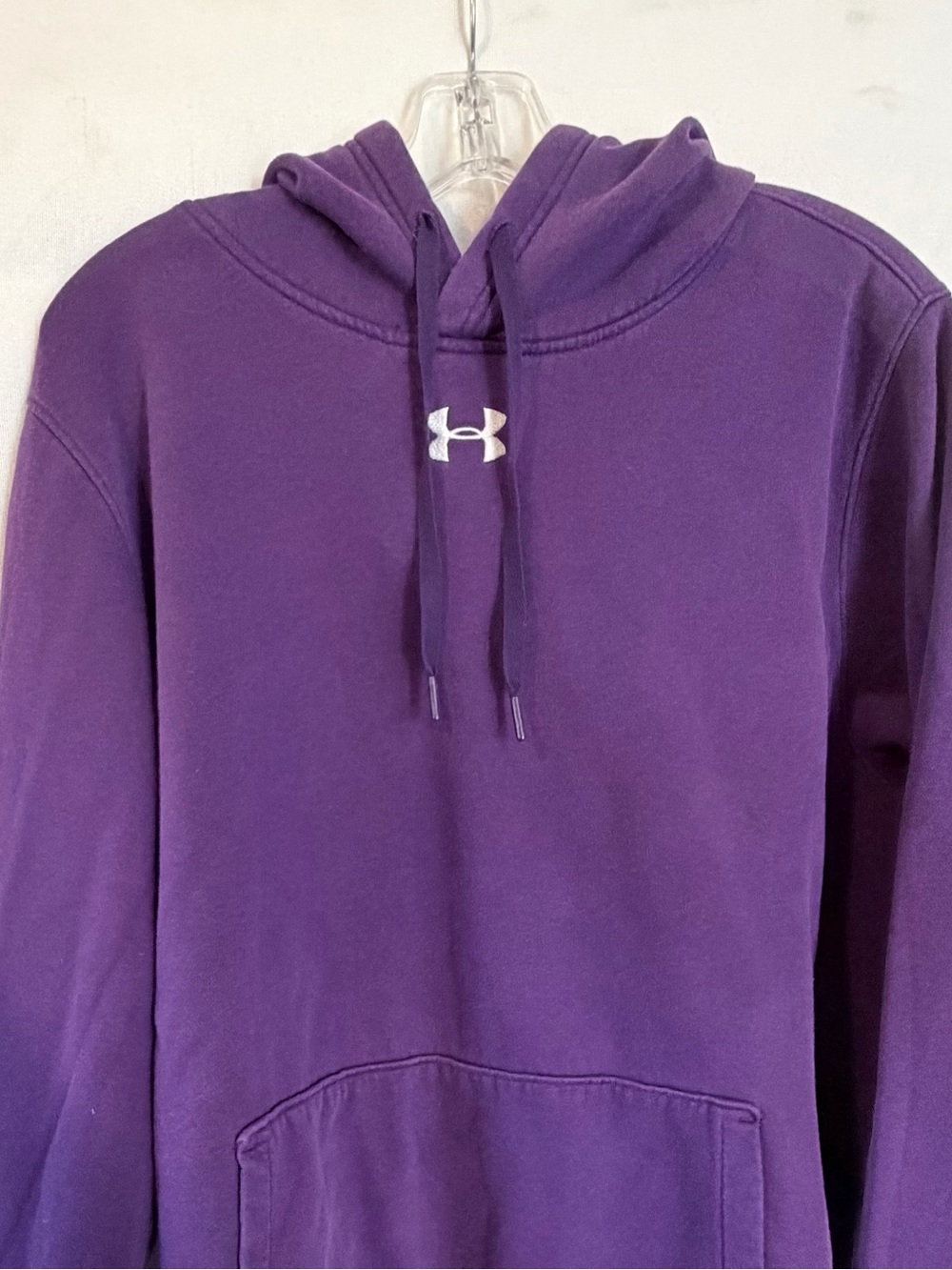 Under Armour Purple Hooded Sweatshirt with White Logo